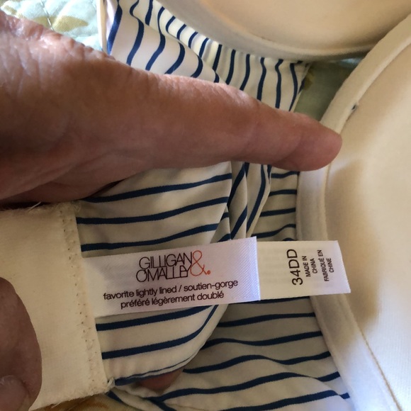 Gilligan & O’Malley Blue and white striped bra - Picture 3 of 3